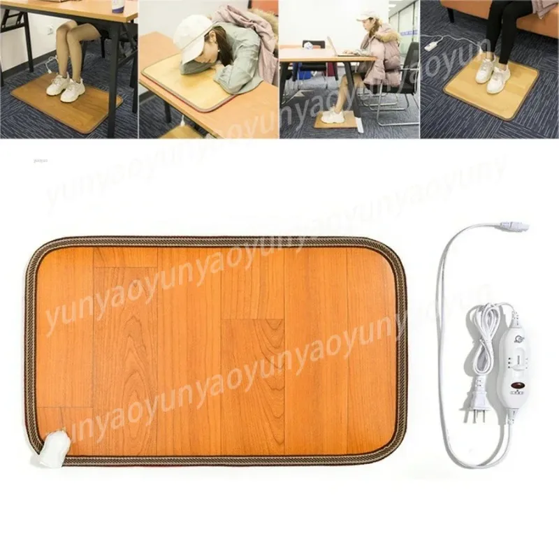 Electric Foot Feet Heating Warmer Pad Heated Floor Carpet Mat for Office Home