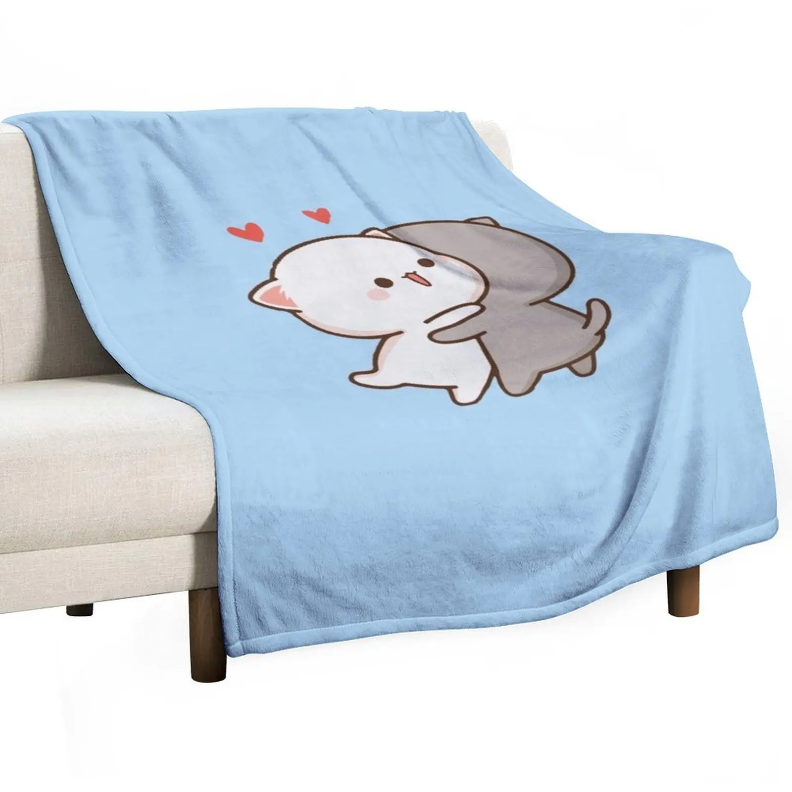 Cute Milk couple Throw Blanket Decorative Sofa anime Summer Decorative Beds Blankets