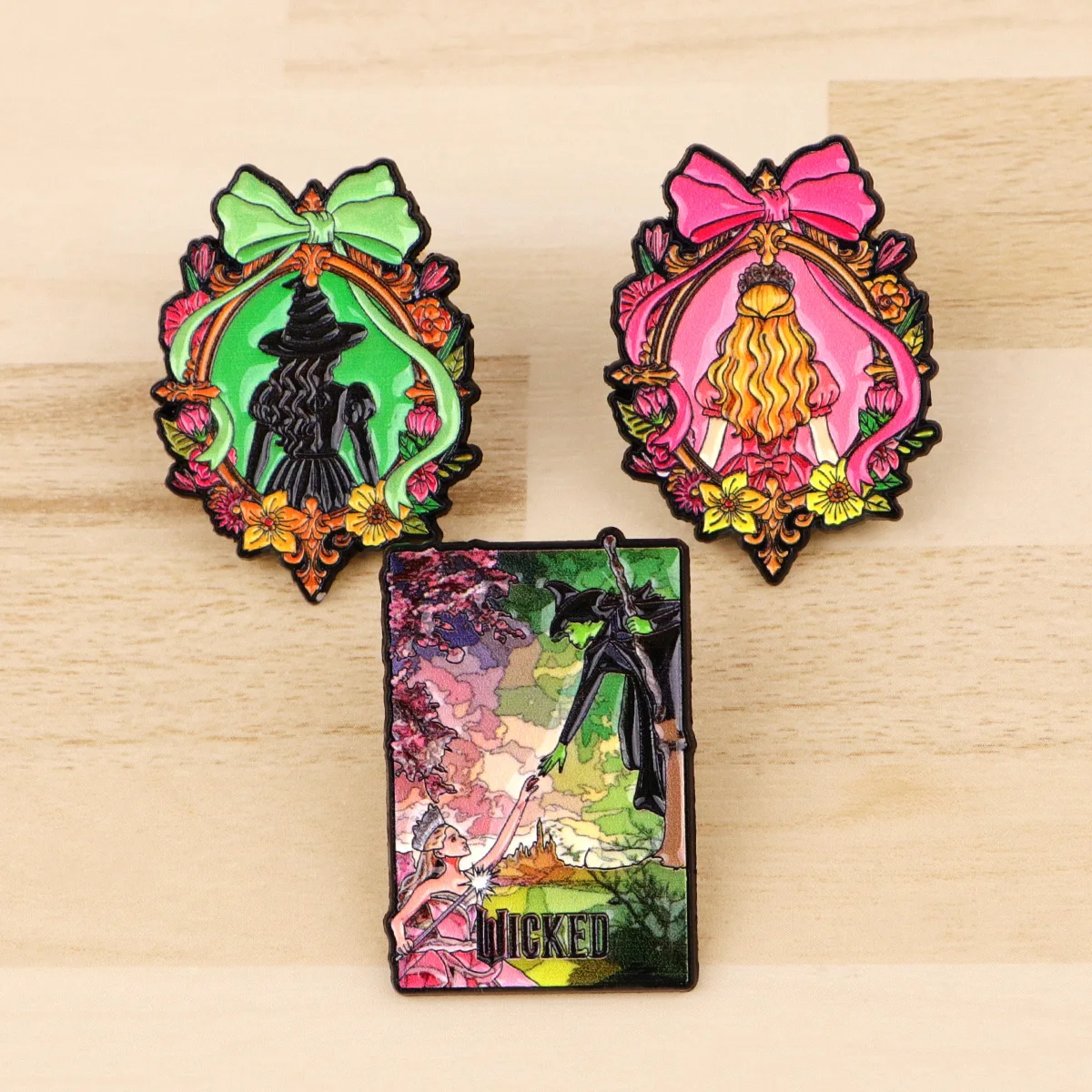 3pcs Movie Brooches For Women Funny Witch Enamel Pin Metal Badge Jewelry Clothing Backpack Accessories Friends Gift