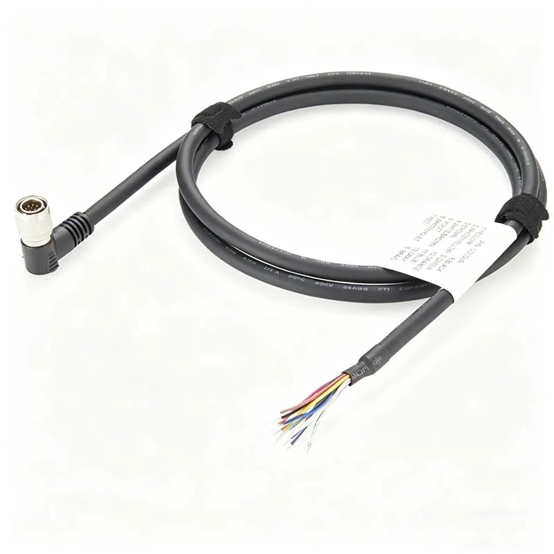 Industrial Camera 12-Pin Male Right-Angle GPIO Trigger Cable, Power/IO Control Cable, Machine Vision Signal Transmission Cable