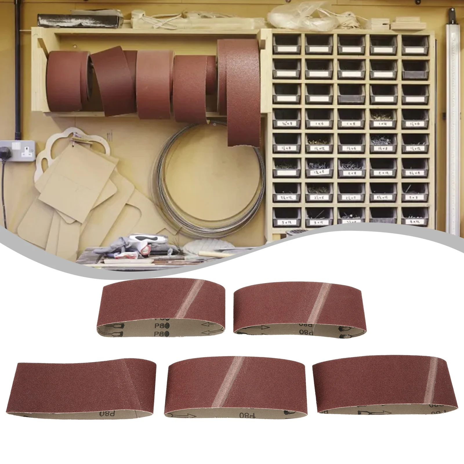 5 قطعة أحزمة الصنفرة لطحن تلميع الفولاذ المقاوم للصدأ الجلود المطاط النجارة الأثاث الأجهزة الرملي أحزمة الصنفرة #2