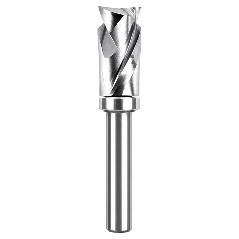 A76I-Spiral Flush Trim Router Bit 8Mm Shank Guide Bearing Woodworking Template Grooving Engraving Milling Cutter Single