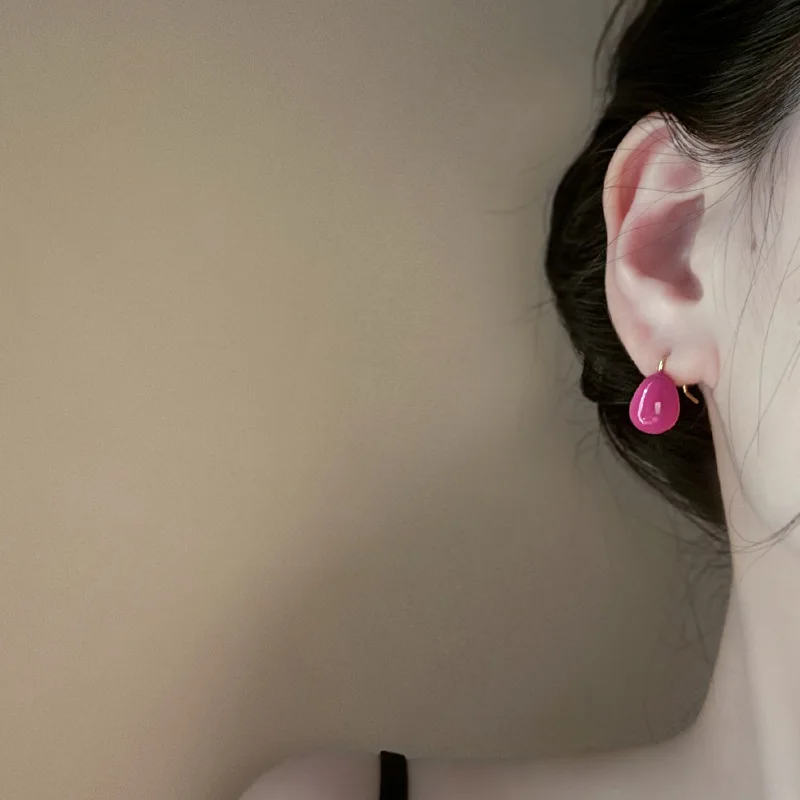 Dripping Oil Water Drops Earrings for Women Fashion Exquisite Design Korean Drop Earring Simple High Quality Jewelry