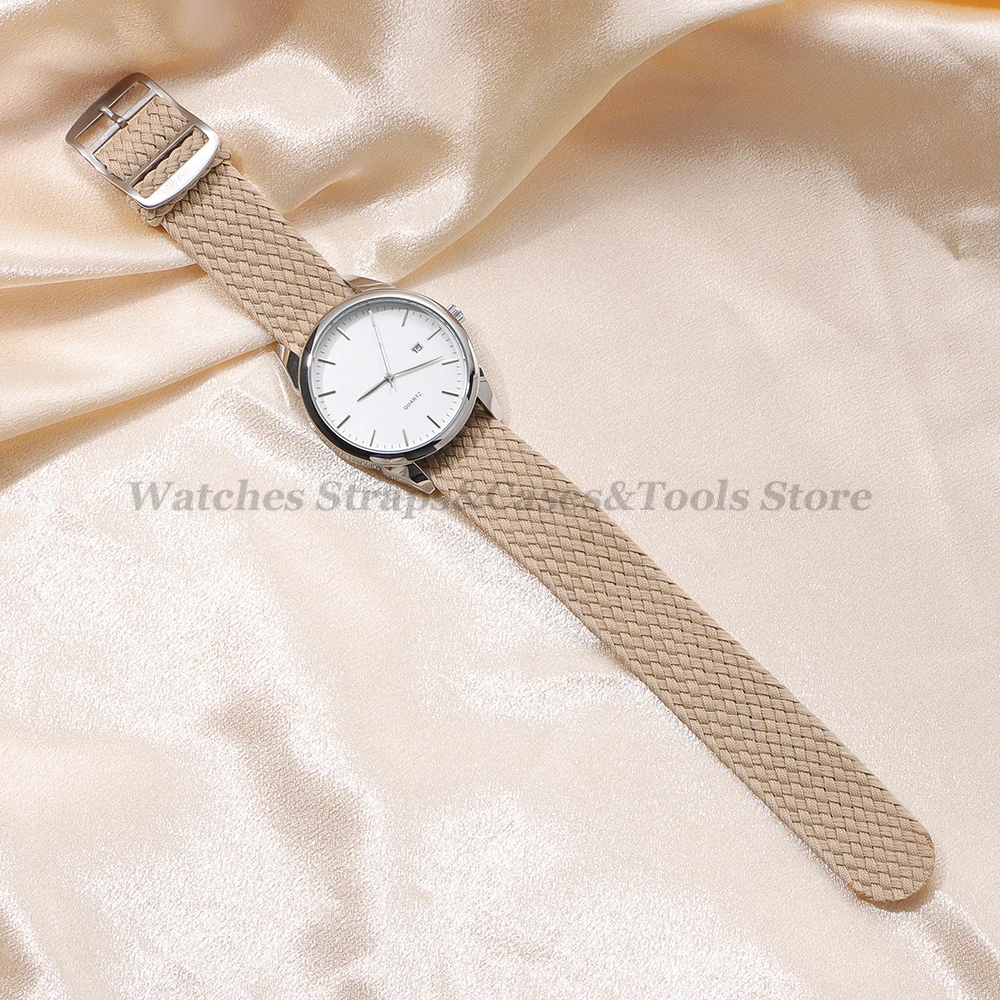 14 مللي متر 16 مللي متر 18 مللي متر 20 مللي متر 22 مللي متر النايلون المنسوجة قماش حزام (استيك) ساعة ل بيرلون ل أوميغا حزام الساعات الرجال النساء الرياضة سوار إكسسوارات