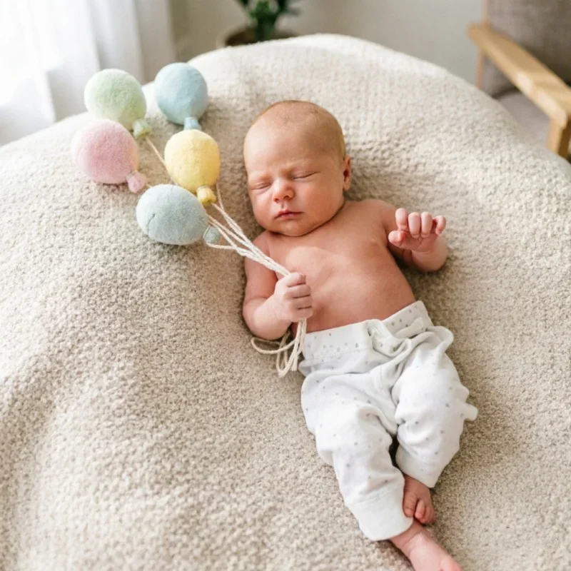 Soft Felt Balloon Cloud Shaped Props Scene Layout Ornaments Studio Portrait Decor Newborn Shooting Photo Session Accessories