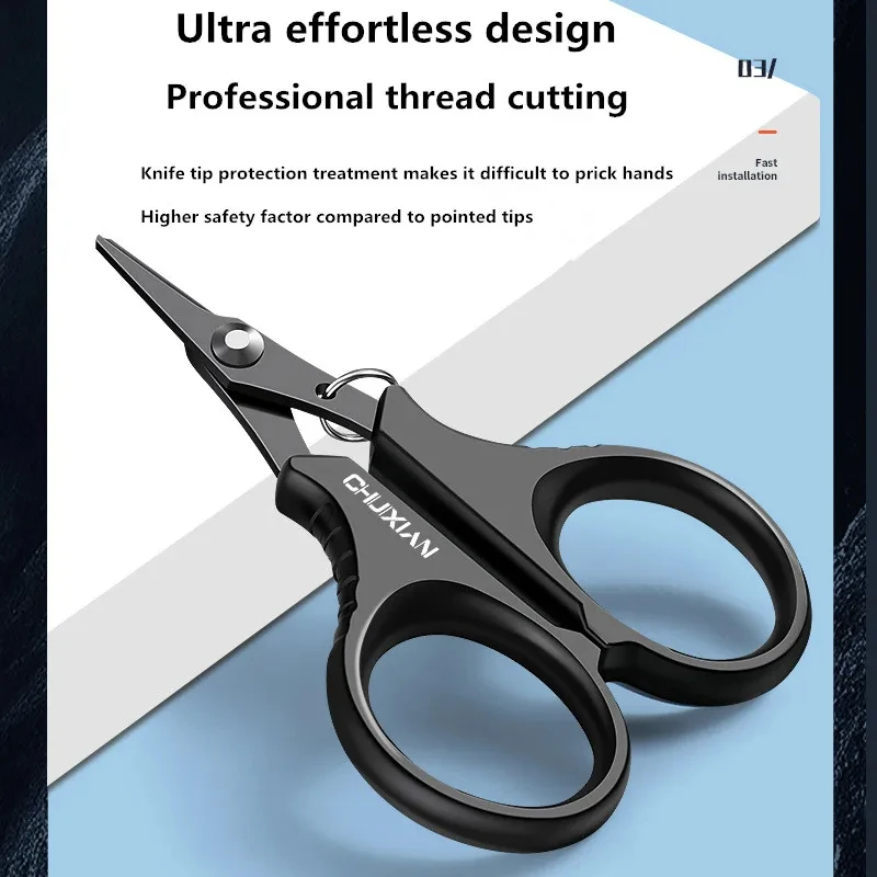 Titanium coated stainless steel fishing scissors pliers for cutting PE braided wire, carp outdoor fishing tool accessories