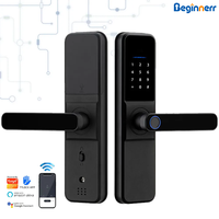 85mm Euro mortise smart door lock Fingerprint Tuya Wifi Ttlock IC card pincode Alexa Google home remotely unlock Digital lock