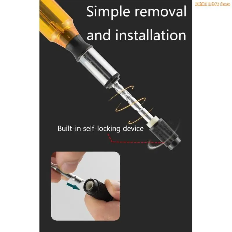 K1AE Push Pull Ratchet Screwdriver with 5 Pcs Screwdriver Replace for Head for CR-V S