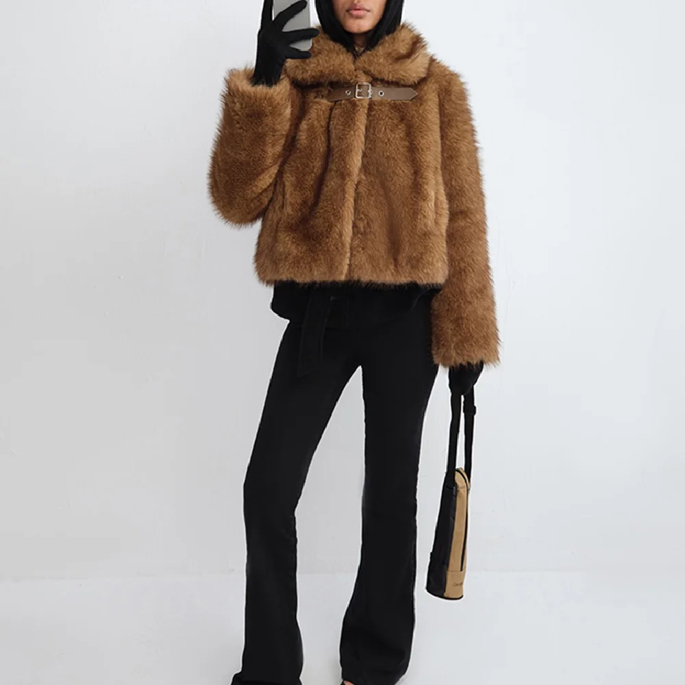 2026 Women's Winter Faux Fur Coat, Stand Collar, Warm, Short, Jacket, Y2K New Fashion, High Quality, Eco-friendly, Fur Jacket