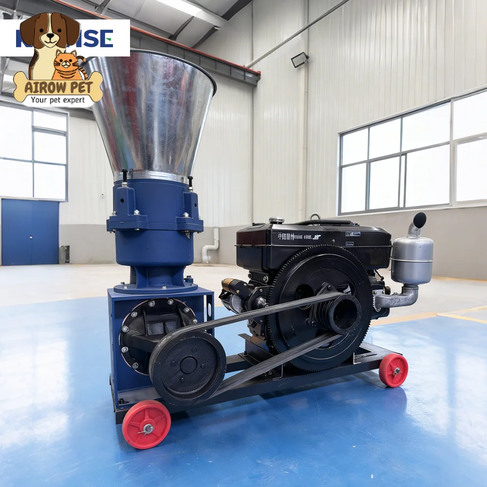 AIROW New Diesel Animal Feed Pellet Machine (Kawise) for Small-Scale Corn and Livestock Feed Processing on Farms