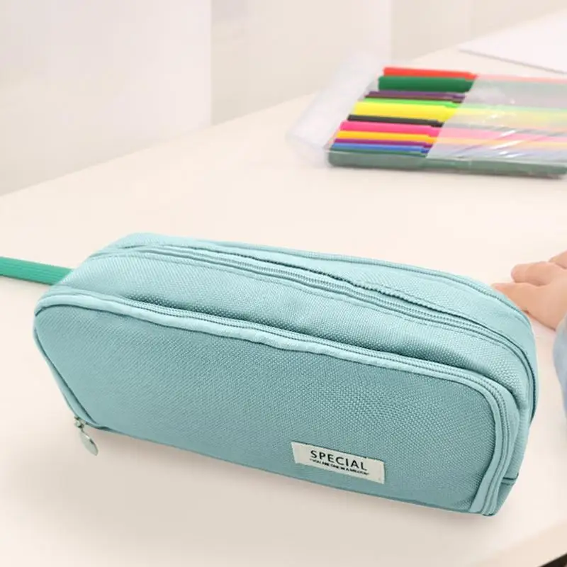 Large Pencil Pouch Students Stationery Organizer Bag Compartments Pencil Case School Supplies Pencil Pouch Bag For Students