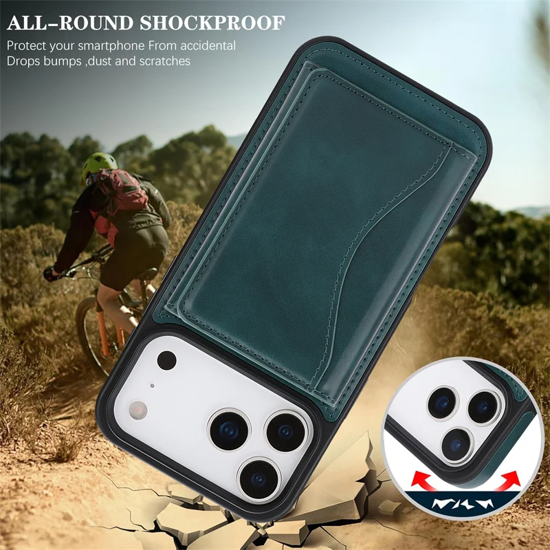 Phone Case For Apple iPhone 17  Magnetic Wireless Charging 17Promax 17 Leather Flip Wallet Cover Protective Case