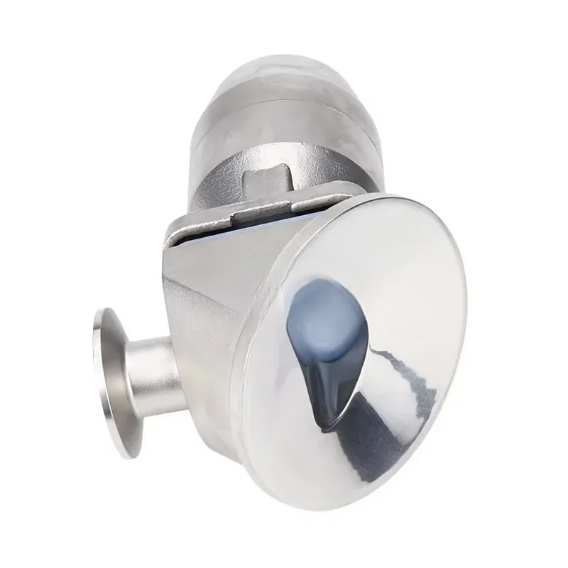 Fully Drain Stainless Steel Sanitary Aseptic Pneumatic Tank Bottom Diaphragm Valve with Normally Opened Actuator NO