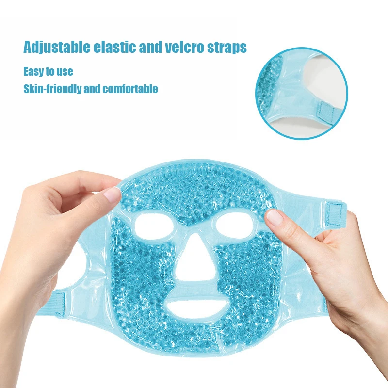 Cooling Gel Eye Mask สําหรับความหมองคล้ําบรรเทาอาการบวมและปวดศีรษะ Soothing Reusable Ice Face Mask Beauty Care