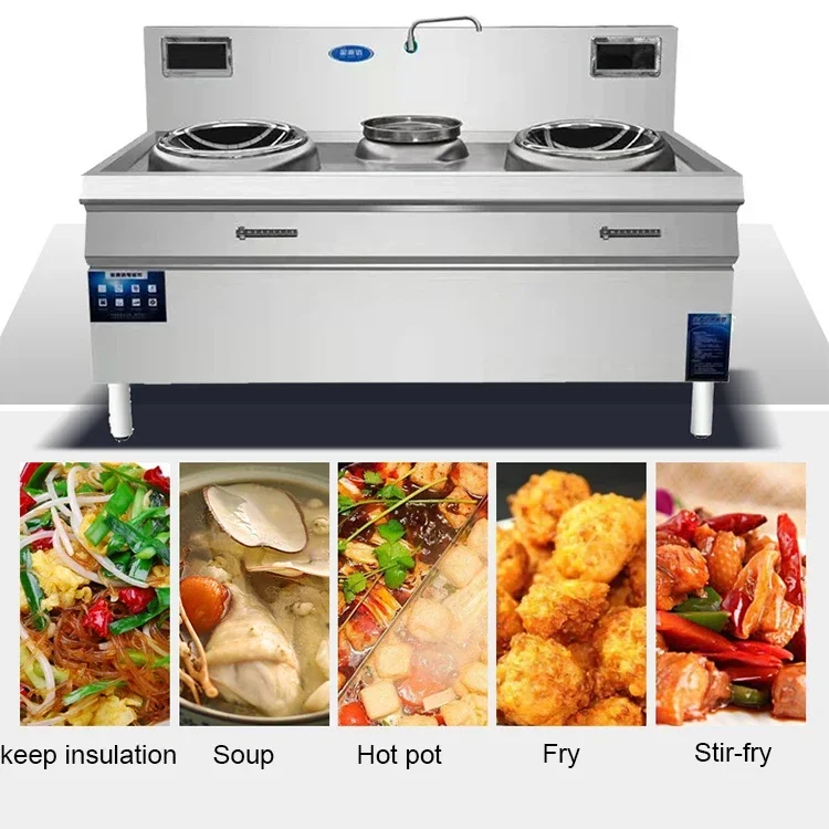 Automatic Induction Wok Cooker  Induction Cooker 2 Burner For Restaurant