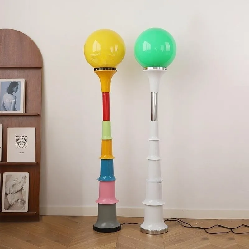 Living Room Children's Study Standing Light LED Decorative Lighting Nordic Designer Colorful Floor Lamp Art Bedroom Bedside Lamp