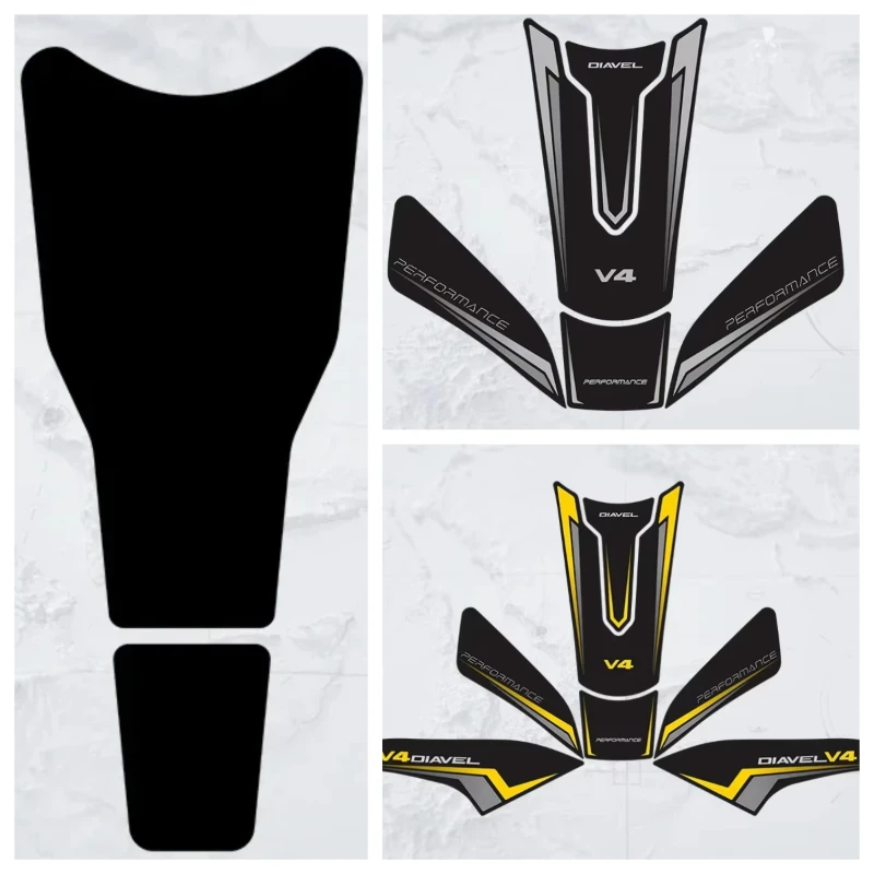 Motorcycle body fairing sticker Tank Pads Gas Knee Grip Traction Sticker Protector FOR DIAVEL V4 2023 Diavel