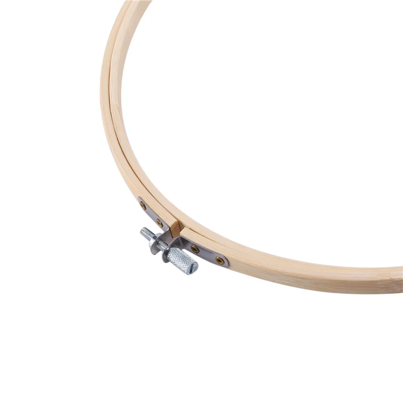 Cerceaux de broderie ronds en bois de 10 pouces, cercle de bambou réglable, point de croix, anneau en vrac, vente en gros, ABXF-30 pièces