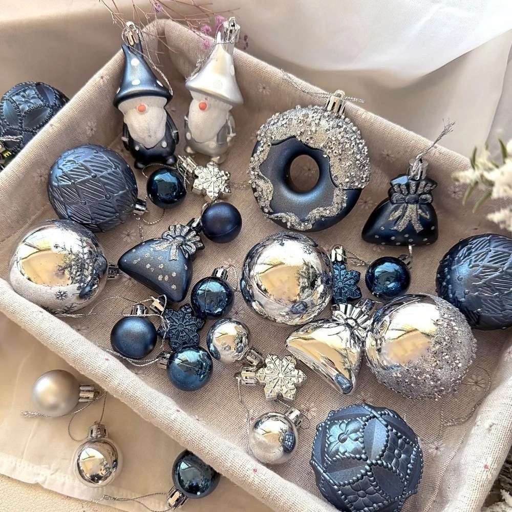 22Pcs/Set Durable 6CM Christmas Ball Shiny Creative Xmas Ornament Ball Xmas Baubles Showcase