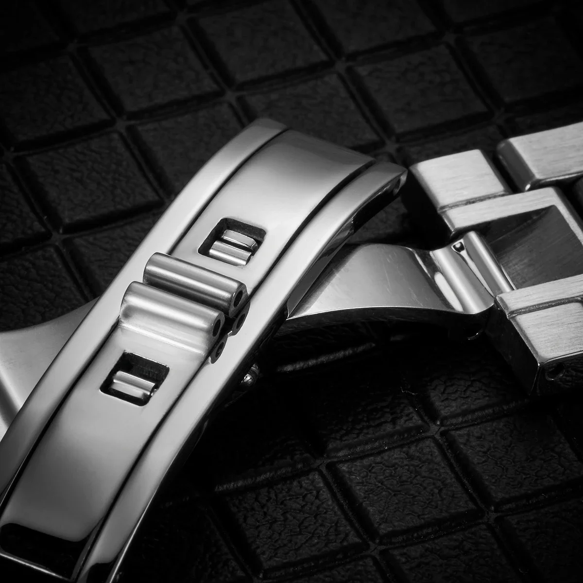 Ремешок для часов из нержавеющей стали, пряжка 3 мм, 4 мм, 5 мм, 6 мм, двойная складная застежка-бабочка, ремешок для часов, соединение, аксессуары для часов