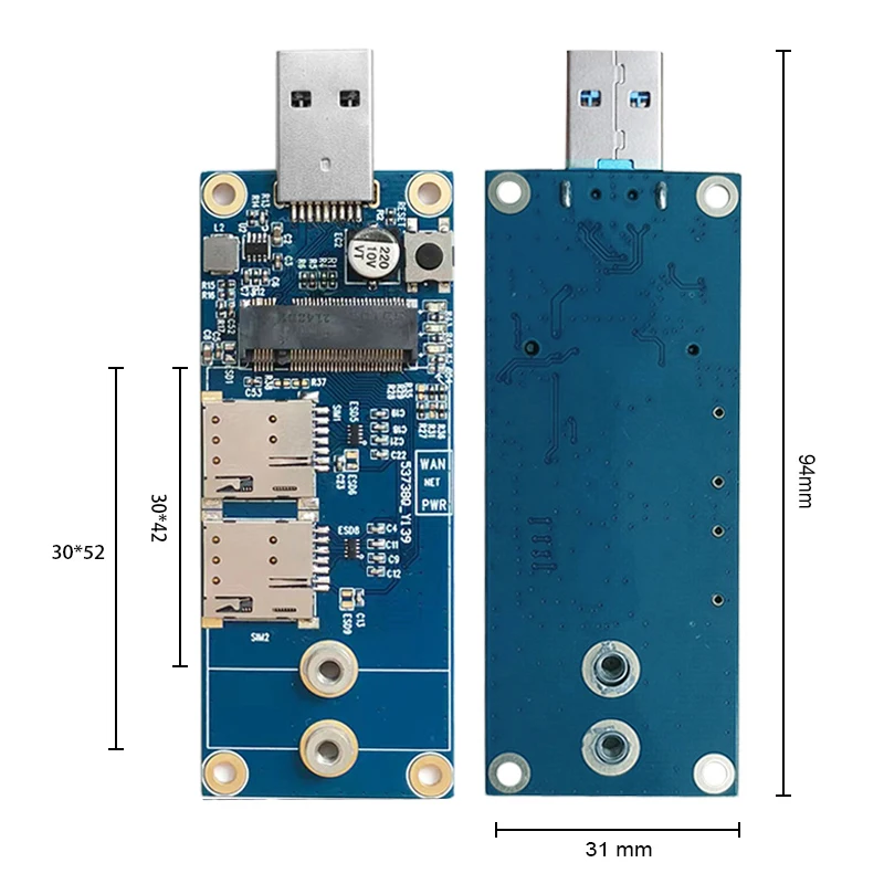 Imagem -03 - Placa de Desenvolvimento 5g M.2 para Usb3.0 para Rm500qrm502nrm510em9191em7411 Etc