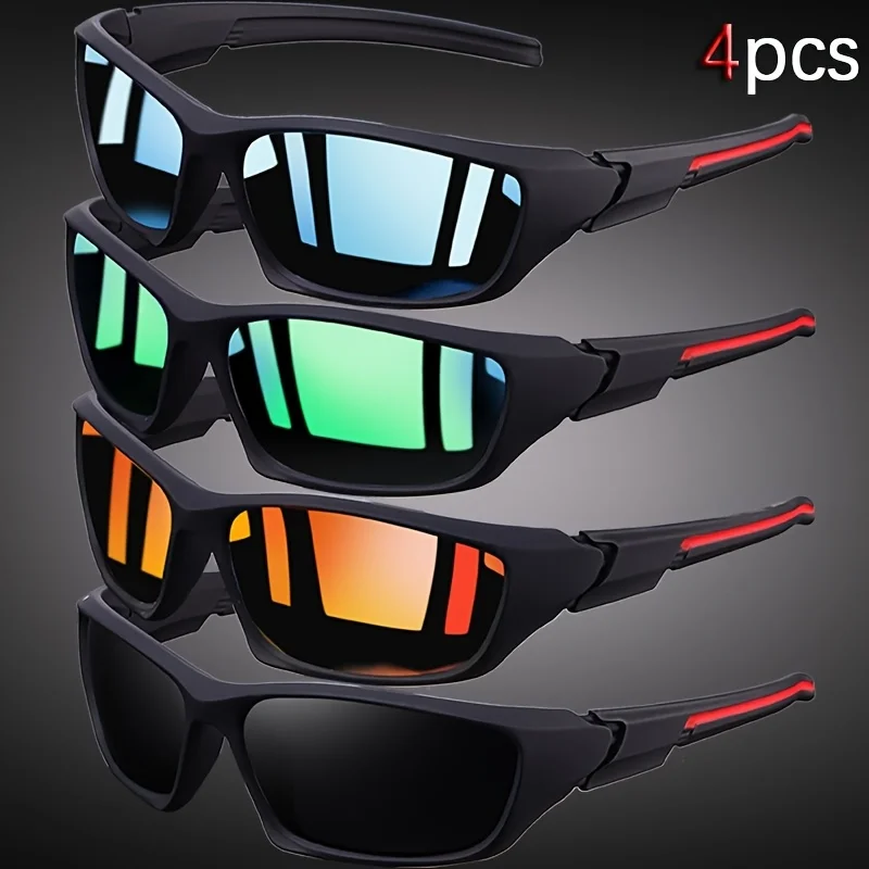 4-pack Retro Large Frame Thick Edge Package Fashionable Men's and Women's Glasses Suitable for Birthday Gifts