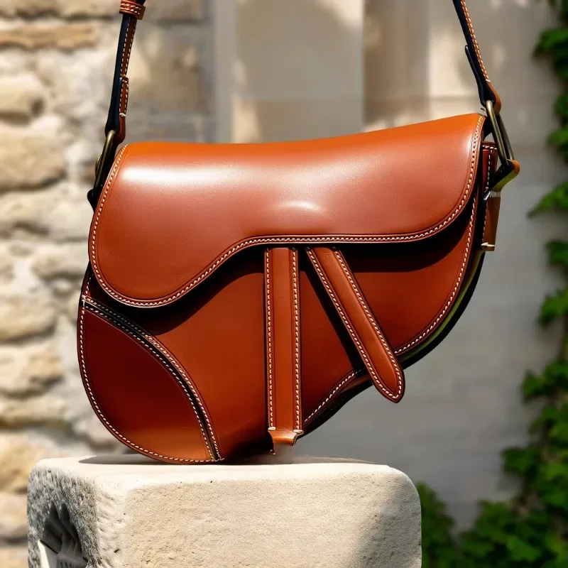 Fashion Women's Saddle Shoulder Bag Custom Pu Leather Crossbody Bag Handbag