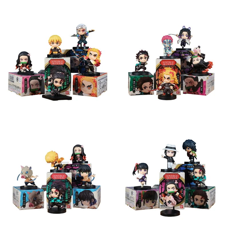Bandai Demon Slayer: Kimetsu Yaiba Agatsuma Zenitsu Kamado Tanjirou figura de caja ciega en el vehículo ornamento colección modelo Juguetes