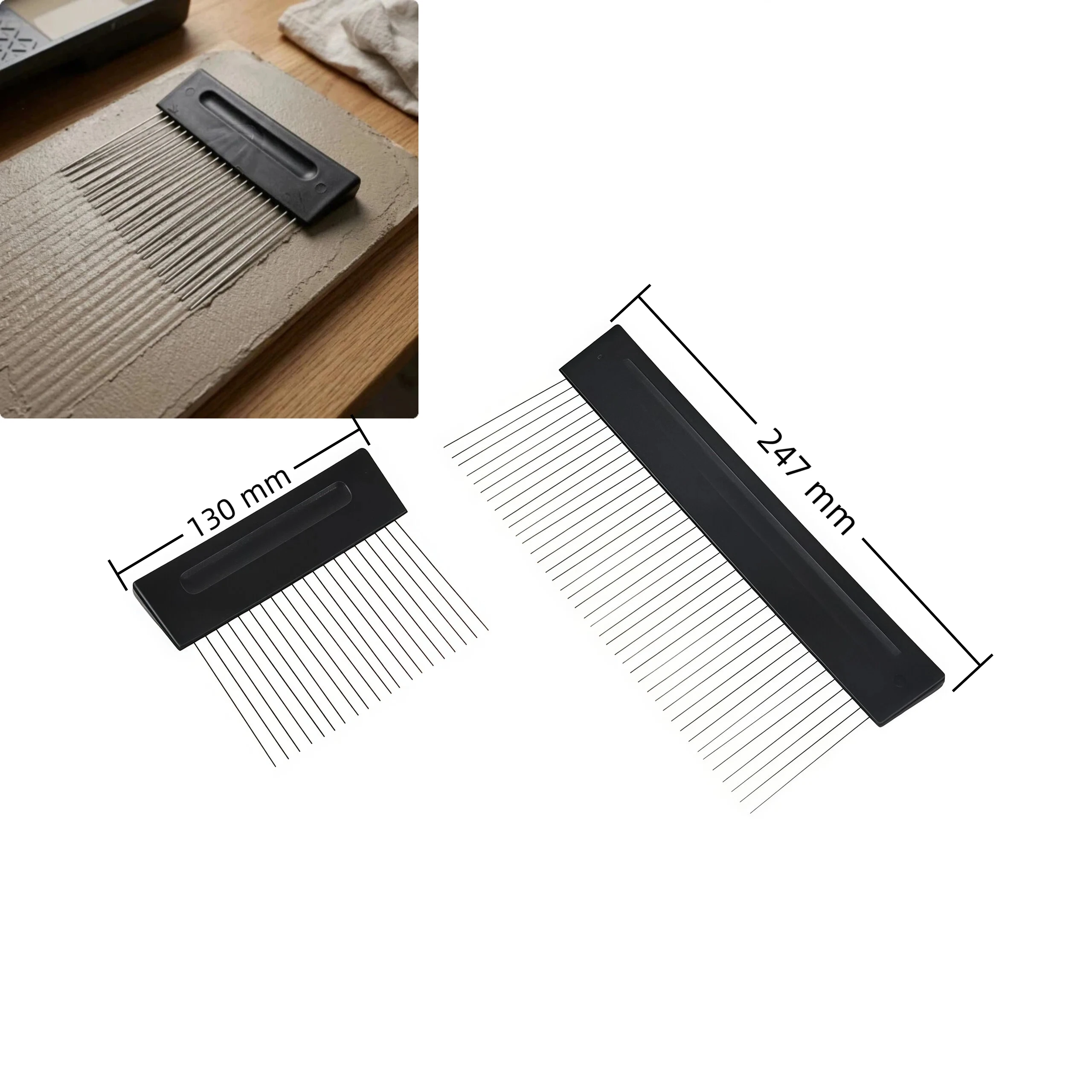 Stainless Steel Toothed Paint Brush with Cloth Pattern for Artistic Textured Paint Application Ideal for Diatomite Wall Decorati