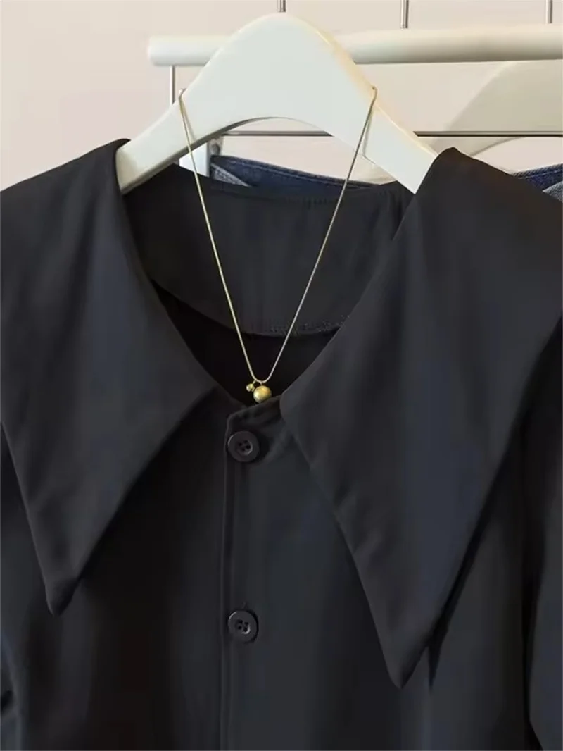 مزاجه قصيرة الأكمام قميص المرأة الصيف بحار طوق تصميم بلوزة الكورية تخفيف قمم عارضة