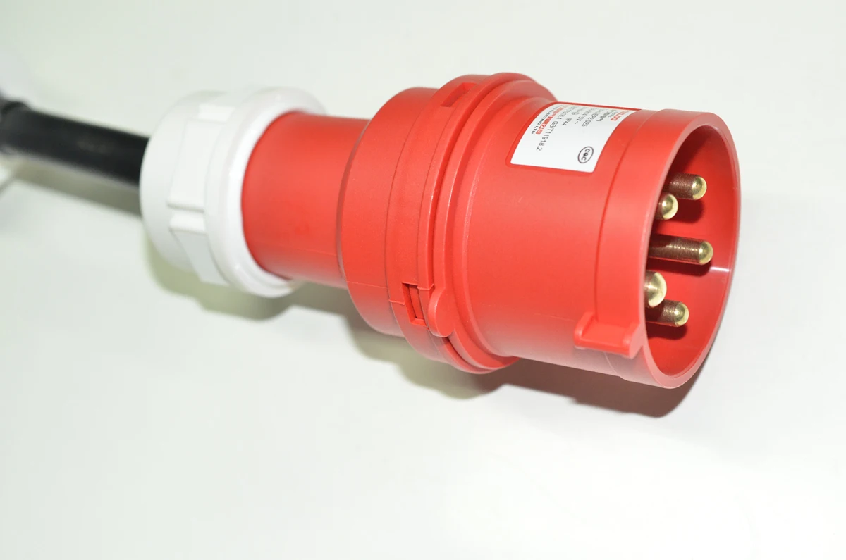 Ladeadapter für Elektrofahrzeuge, 22 kW, 3-phasig, roter Stecker, 32 A-Stecker auf 7 kW, 1-phasige blaue Buchse, 32 A-Buchse für EV-Aufladung – Detail 3