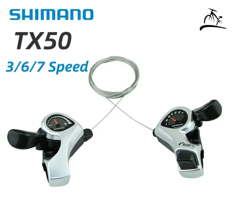 Shimano TX50 Tourney SIS SL-TX50 Bicycle Shift Lever 3x6s 3x7s 3v Left 6v Right 7v 18 21 Speed Pair tx50 Shifters Gear Cable