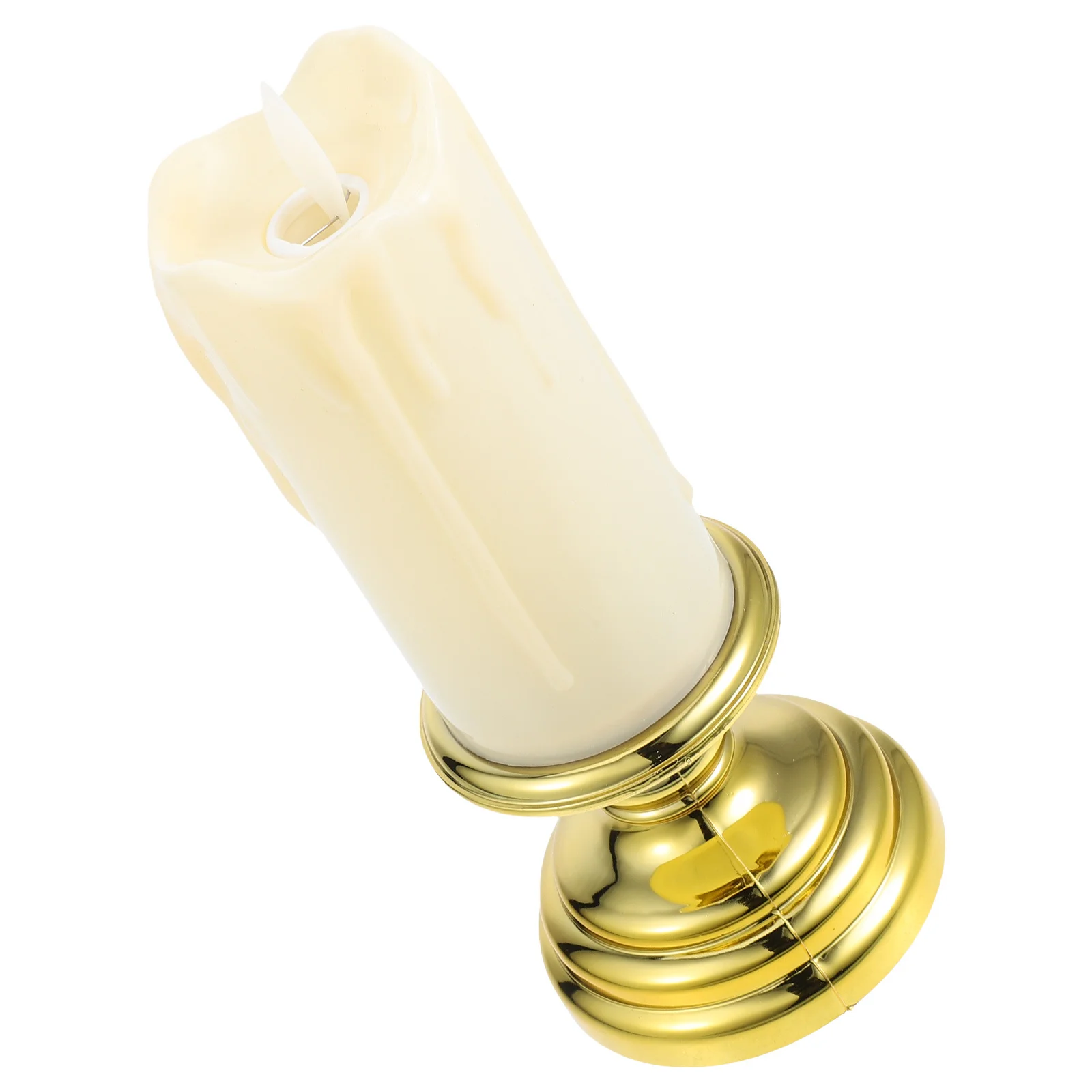 

LED Flameless Candles Elegant Gold Base Realistic Flickering Flame Ideal Weddings Romantic Dinners Home Decor Long-Lasting