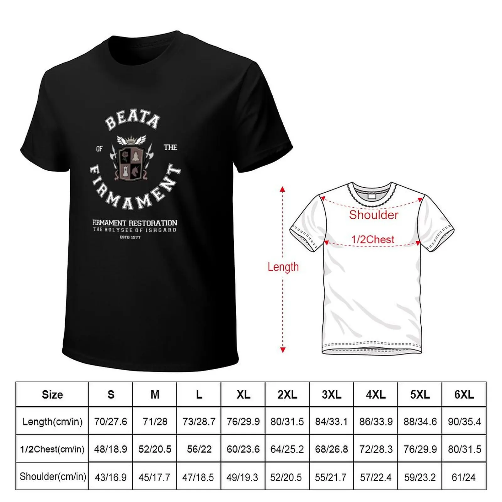 Beata of the Firmament - FFXIV T-Shirt plus sizes street wear kawaii clothes Men's t-shirts