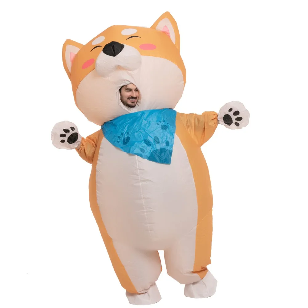 Adult Shiba Inu Inflatable Costume ， Full Body Inflated Anim