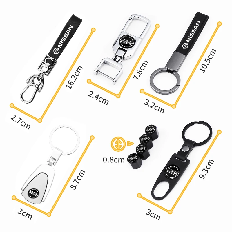 Car Emblem Key Holder Chain Ring Keyring Auto Keychain Pendant For Nissan Nismo GTR Juke Versa Almera X-Trail Xterra Qashqai