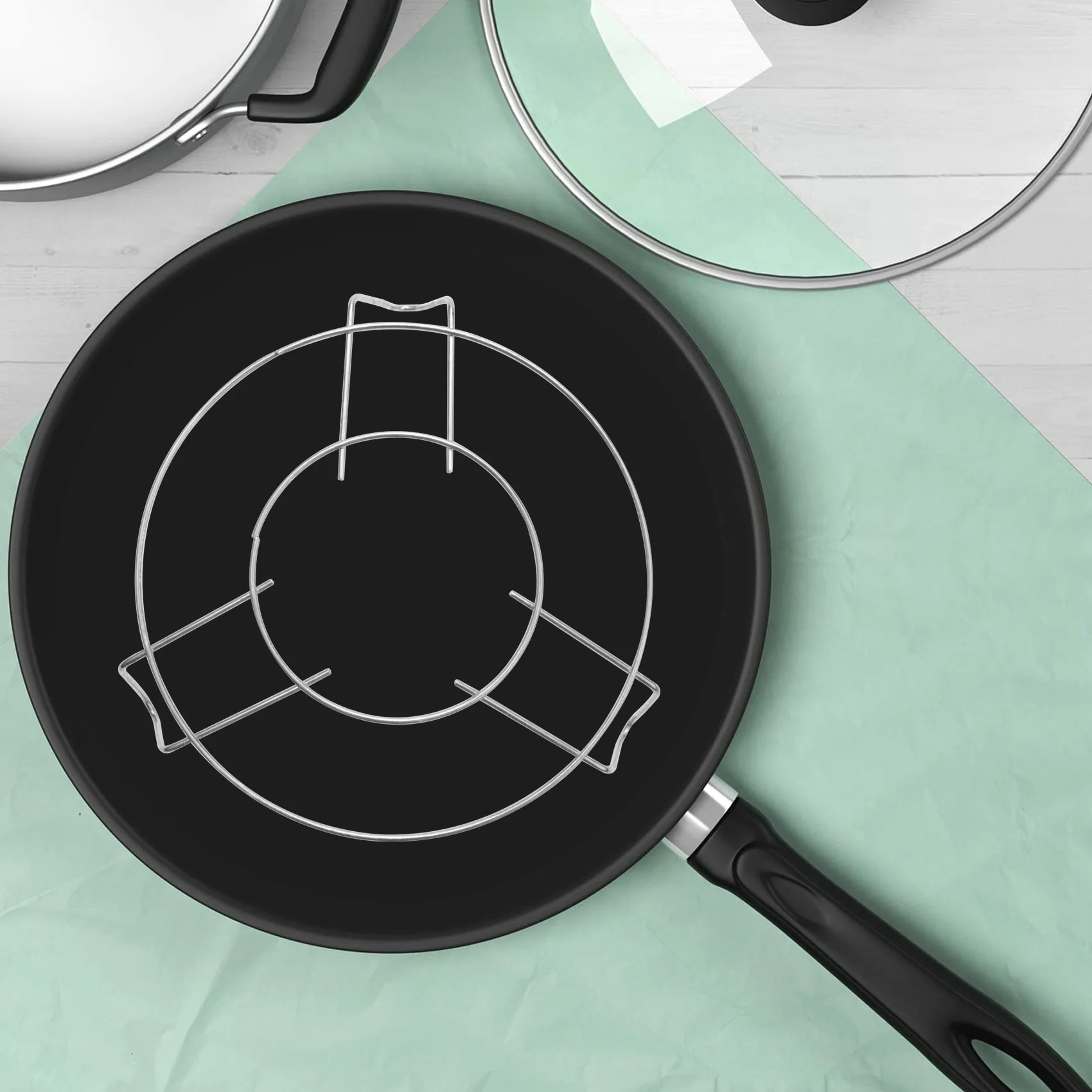 حامل رف تبخير أدوات الطبخ المنزلية المصنوعة من الفولاذ المقاوم للصدأ من RIRI