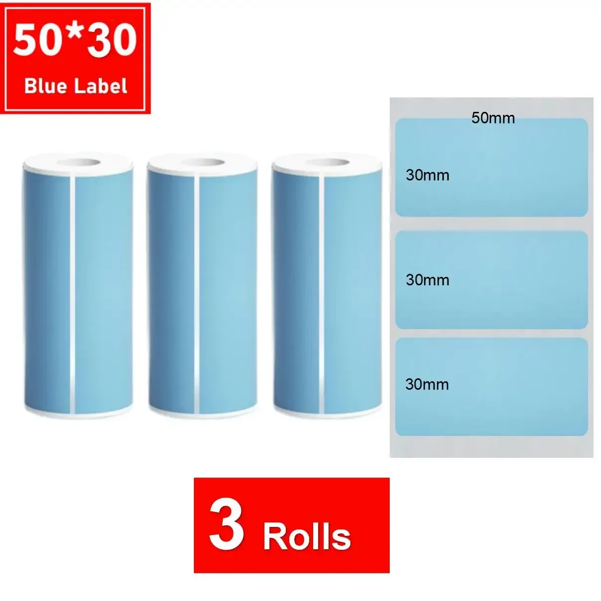 3rolls 50X30 BLUE