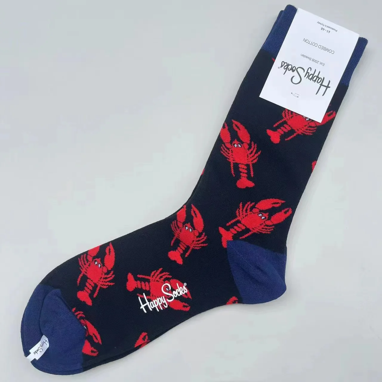 Happy Socks Mid-tube sokken voor heren Vier seizoenen puur katoen Klassieke sokken MAAT 41-46