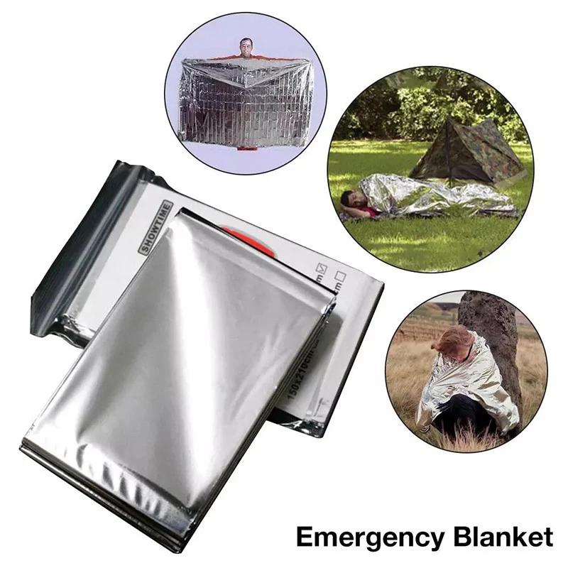 Manta de rescate de emergencia impermeable al aire libre, mantener el calor, manta de supervivencia, aislamiento, protector solar