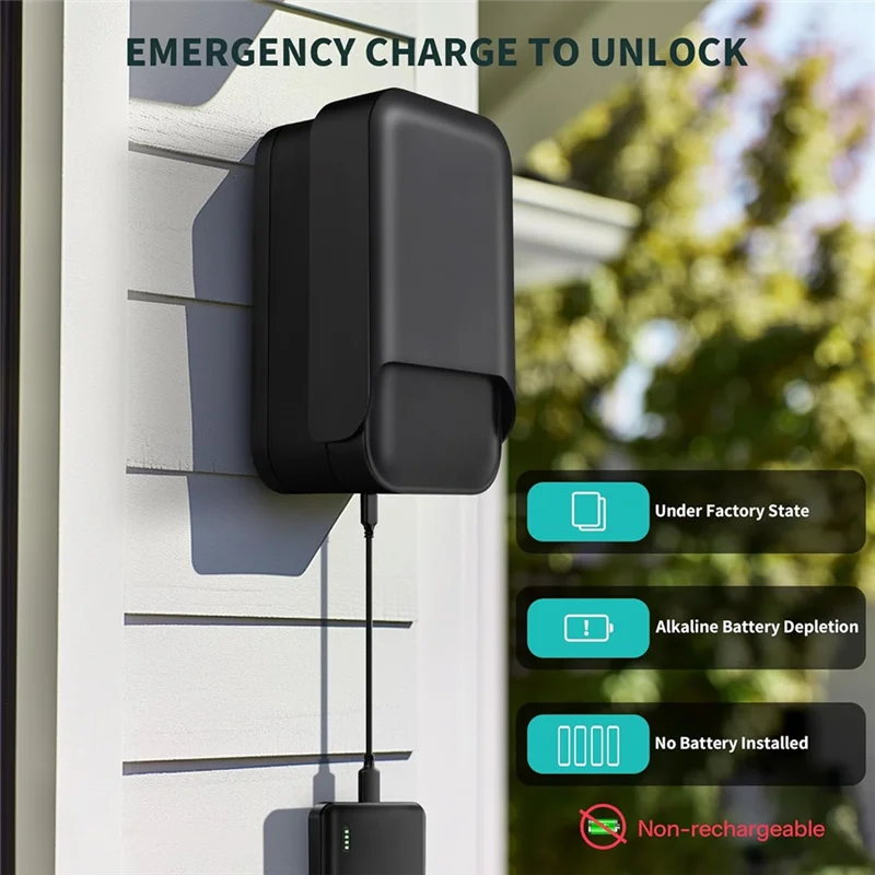 B50B-Smartlock Box For House Key With 5 Unlocking Methods Fingerprint,App Control, Access Card, Password,Suitable For Office