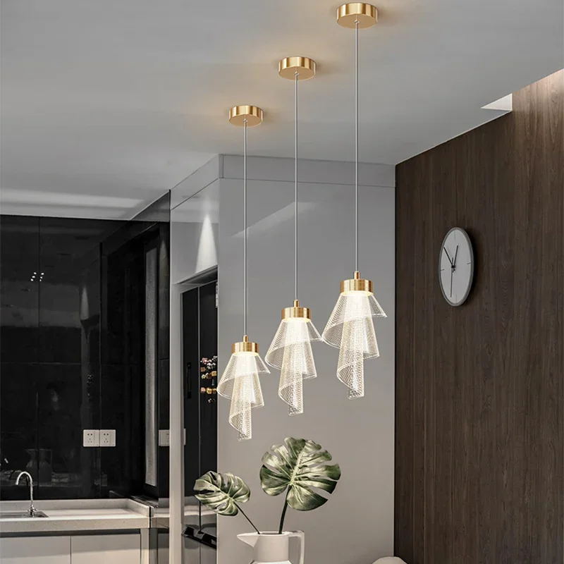 Modern LED Pendant Lamp Bedside Hanging Chandelier for Living Dining Room Kitchen Island Home Decor Lighting Fixture Luster