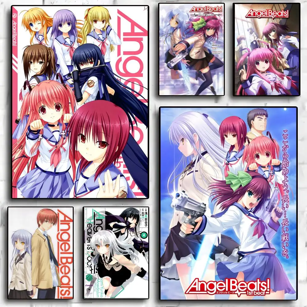 A-Angel Beats Poster Wall Art Print Art Suitable For Living Room Bedroom Bar Parlor Home Decoration Gift