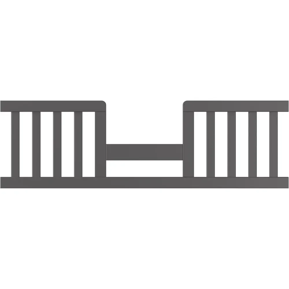 Pinewood Toddler Bed Guard Rail Converts Crib to Toddler Bed, Non-Toxic Cool Gray Finish