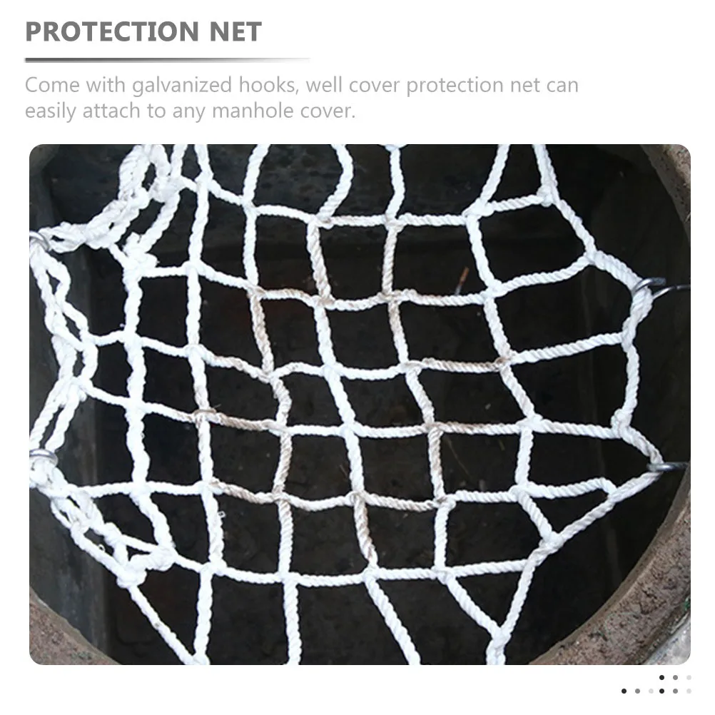 

4pcs Anti-Fall Net For Well Cover Round Mesh Safety Netting Child Animal Fall Prevention Sewer Inspection Protection Traffic