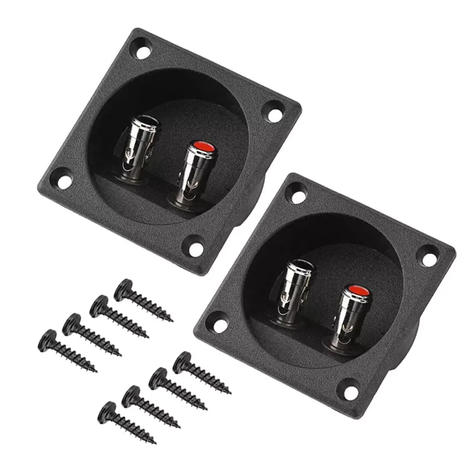 2Pcs/Set 2 Way Speaker Box Terminal Binding Post Cup DIY Home Car Stereo Screw Cup Connectors Subwoofer Plugs