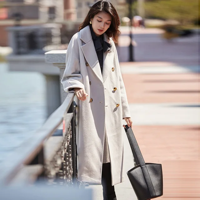 Double Breasted Wool Coat Women 2018 Winter Fashion Wool Coat Women 100 Wool Aliexpress