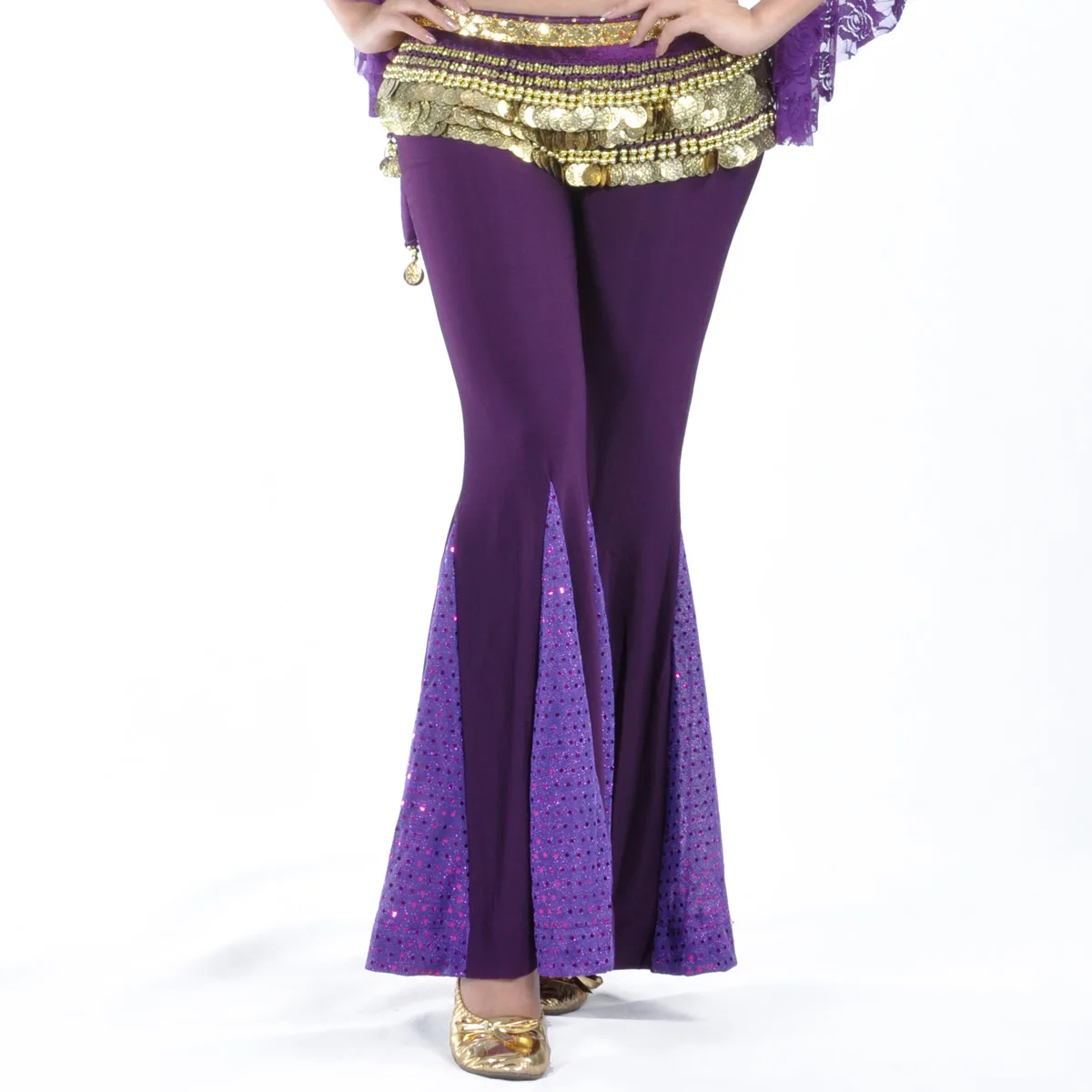 1pcs/lot Women\'s Belly Dance Pants Cotton Fishtail Pants belly dancing patchwork long pants