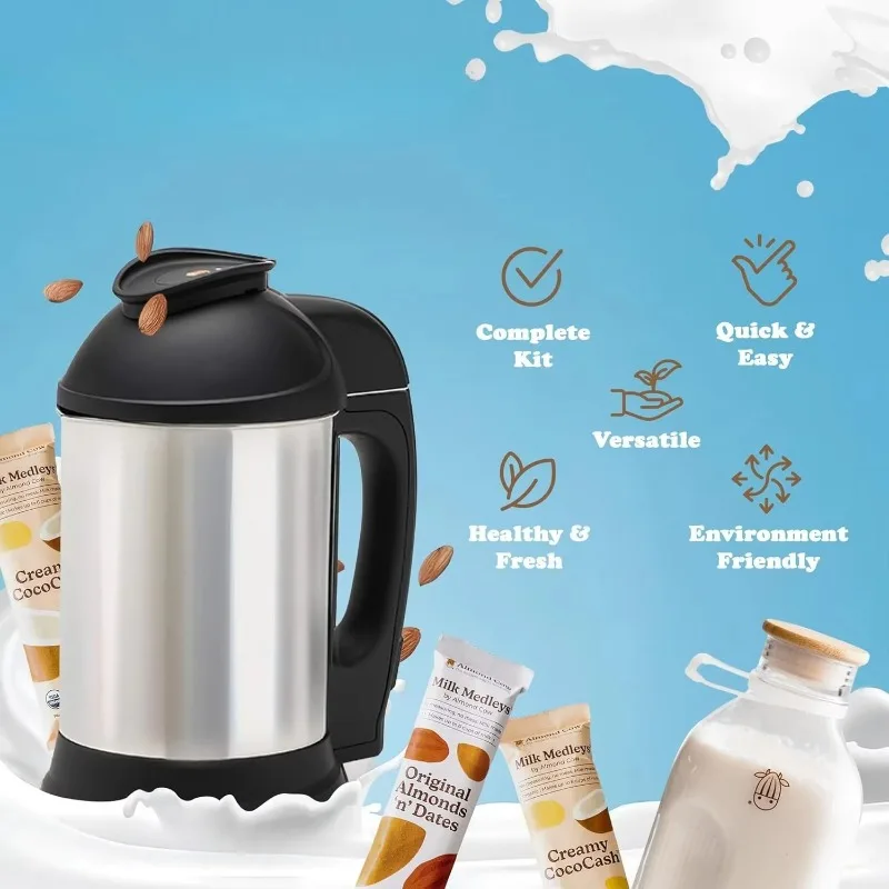 

Milk Maker Machine, Milk in a Minute Bundle, Includes 3 Creamy CocoCash & 3 Original Almonds 'n' Dates,