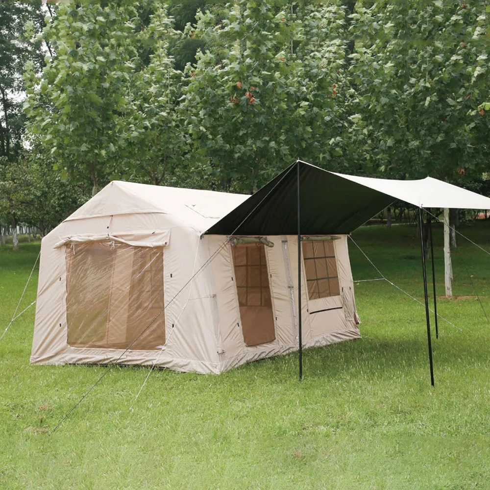 High Quality Factory Price Inflatable Air Tourist Canopy Tent for 4-6 People Customized Oxford Glamping Cabin Tents Low MOQ